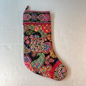 Vera Bradley Christmas Stocking Retired Symphony in Hue Paisley Floral
